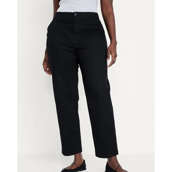 Old Navy Cotton Hi Rise OG Classic Chino pants in Black Size Medium - Picture 4 of 9